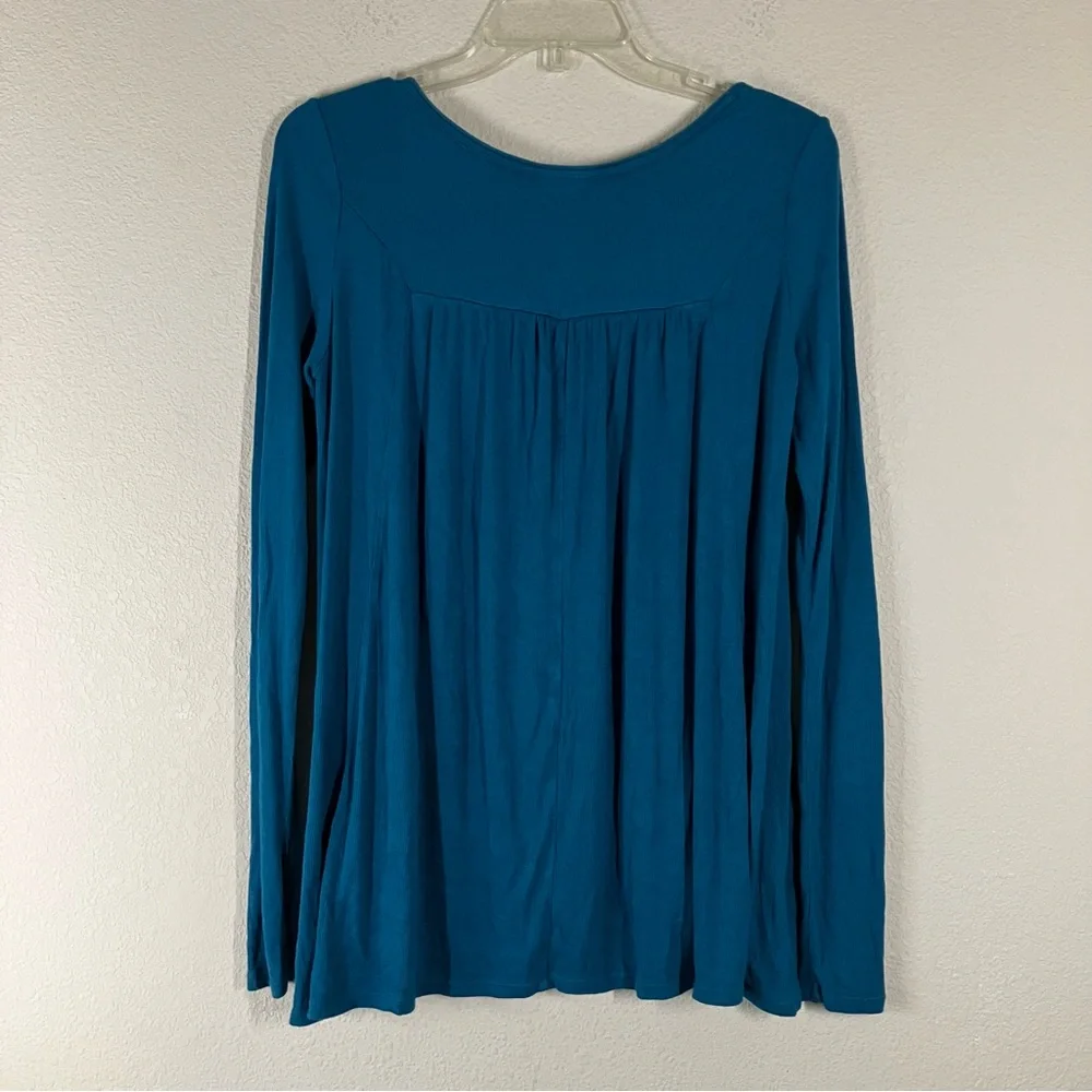 FREE PEOPLE We The Free Love Valley Babydoll Top S Ribbed Knit Boho Festival